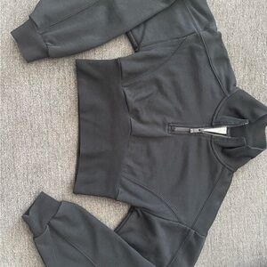 ALO Yoga Black Half-Zip Sweatshirt